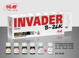 ICM Hobby Paints ICM Acrylic Paint Set For The Invader B-26K Kit