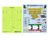 Tamiya Model Cars 1/20 Fiat 131 Abarth Rally 0lio Race Car Kit