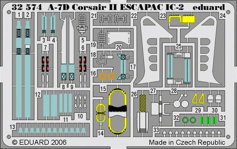 Eduard Details 1/32 Aircraft- A7D ESCAP IC2 for TSM (Painted)