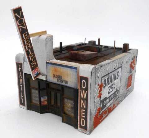 Downtown Deco HO Von Eerie's Restaurant Cast-Hydrocal Kit