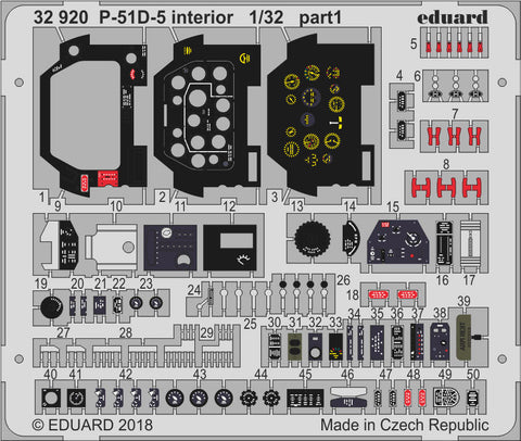 Eduard Details 1/32 Aircraft- P51D5 Interior for Revell Germany Kit (Painted)