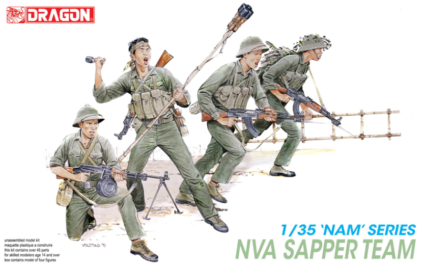 Dragon Military Models 1/35 North Vietnamese Army Sapper Team (4) Kit