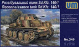 Unimodel Military 1/72 SdKfz 140/1 WWII Recon Tank Kit