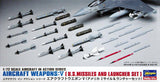 Hasegawa Aircraft 1/72 Weapons V - US Missiles & Launcher Set Kit
