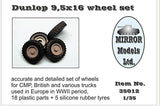 Mirror Models Military 1/35 Dunlop 9 5x16 Wheel/Tire Set for WWII CMP/British Trucks (5) Kit
