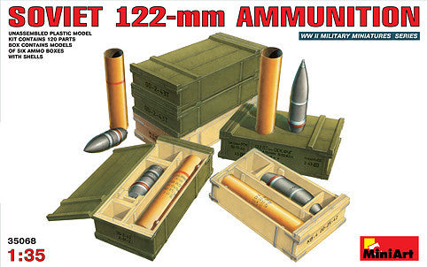 MiniArt Military Models 1/35 Soviet 122mm Ammunition & Boxes Kit