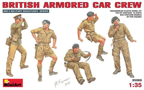 MiniArt Military Models 1/35 British Armored Car Crew (5) Kit