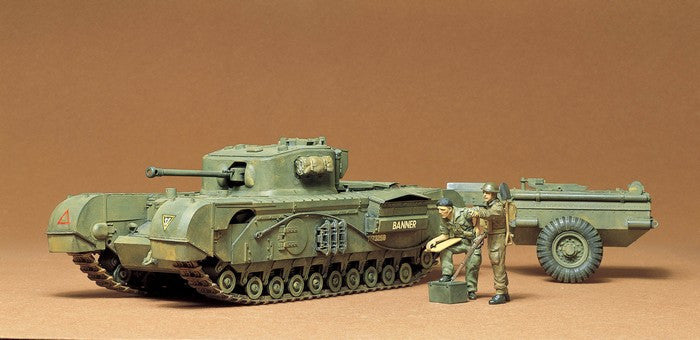 Tamiya Military 1/35 Churchill/Crocodile Tank w/Trailer & Crew Kit