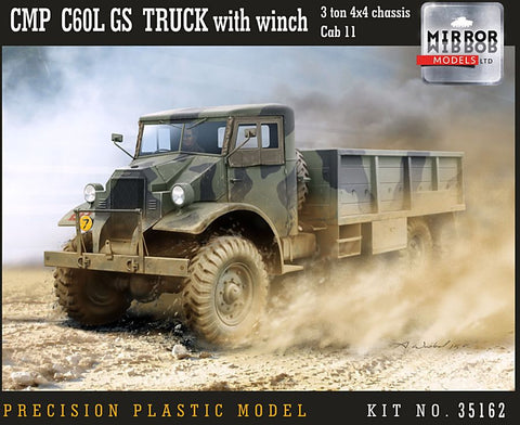 Mirror Models Military 1/35 CMP C60L Cab 11 3-Ton 4x4 GS Truck w/Winch Kit