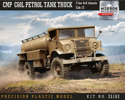 Mirror Models Military 1/35 CMP C60L Cab 13 3-Ton 4x4 Petrol Tank Truck Kit