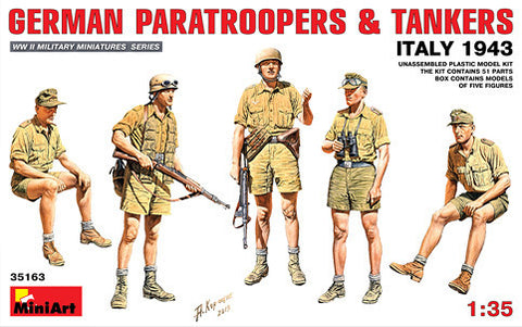 MiniArt Military Models 1/35 German Paratroopers & Tankers Summer Dress Italy 1943 Kit