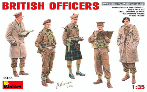 MiniArt Military Models 1/35 British Officers (5) Kit