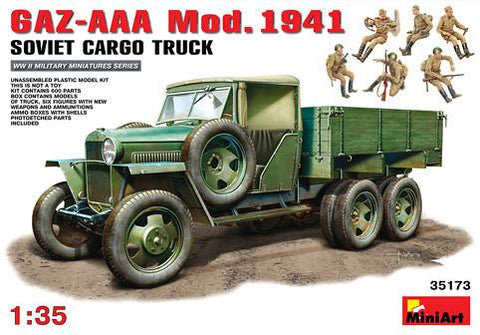 MiniArt Military Models 1/35 Soviet GAZ-AAA Mod 1941 Cargo Truck w/6 Crew Kit