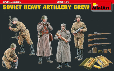 MiniArt Military Models 1/35 Soviet Heavy Artillery Crew Special Edition Kit