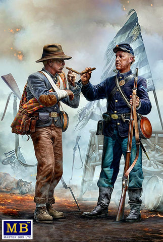 Master Box 1/35 Family Reunited American Civil War End of the War Confederate & Union Soldiers (2) Kit