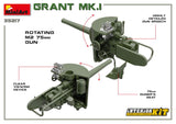 MiniArt Military 1/35 M3 Grant Mk1 Tank w/Full Interior (New Tool) Kit