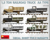 MiniArt Military 1/35 German Railroad 1.5-Ton AA Type Truck (New Tool) Kit