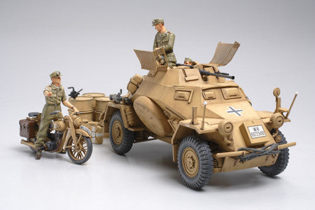 Tamiya Military 1/35 SdKfz 222 w/DKW Motorcycle N African Campaign Kit