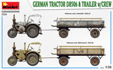 MiniArt Military 1/35 German Tractor D8506 with Trailer & Crew Kit