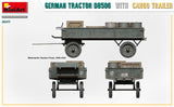 MiniArt Military 1/35 German Tractor D8506 with Cargo Trailer Kit