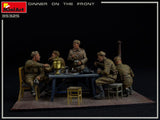 MiniArt Military 1/35 Dinner on the Front: Soviet Soldiers (5) w/Furniture & Accessories Kit