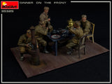 MiniArt Military 1/35 Dinner on the Front: Soviet Soldiers (5) w/Furniture & Accessories Kit