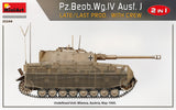 MiniArt Military 1/35 WWII PzBeobWg IV Ausf J Late/Last Production Tank w/5 Crew (2 in 1) (New Tool) Kit