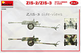MiniArt Military 1/35 WWII ZIS2/3 Gun w/Limber, 5 Crew, Ammo Boxes & Weapons (2 in 1) Kit