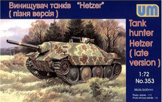 Unimodel Military 1/72 Hetzer Late WWII Tank Hunter Kit