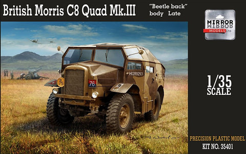 Mirror Models Military 1/35 British Morris C8 Quad Mk III Beetle-Back Body Late Artillery Tractor Kit