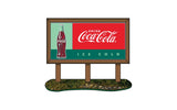 Classic Metal Works HO 1960s Coca-Cola Country Billboard - Red, Green; "Ice Cold" Slogan