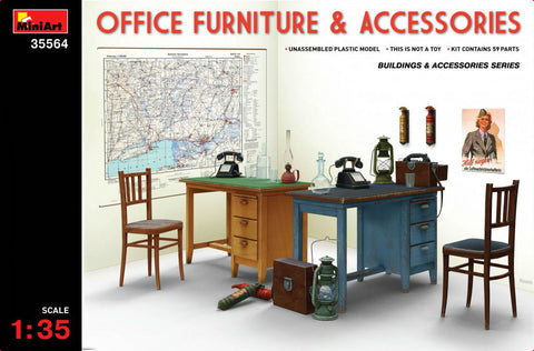 MiniArt 1/35 Office Furniture & Accessories Kit