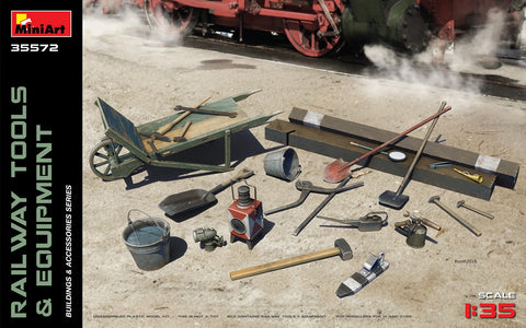 MiniArt Military 1/35 Railway Tools & Equipment (New Tool) Kit