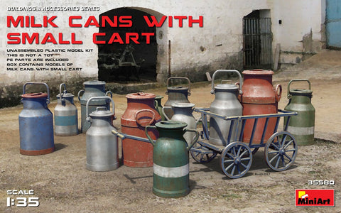 MiniArt Military 1/35 Milk Cans w/Small Cart Kit