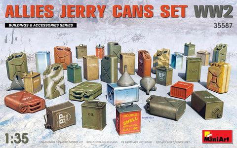 MiniArt Military 1/35 WWII Allied Jerry Cans Set (30) Kit