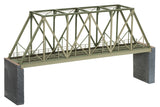 Noch HO Steel Through Truss Bridge w/Cut-Stone Abutments Laser-Cut Card Kit