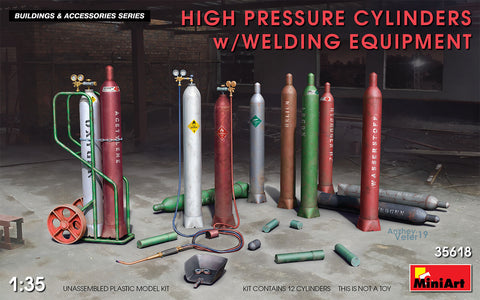 MiniArt Military 1/35 High Pressure Cylinders w/Welding Equipment (New Tool) Kit