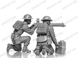 ISM Military Models 1/35 WWII British Vickers MG Crew (2) w/Machine Gun & Equipment Kit