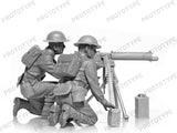 ISM Military Models 1/35 WWII British Vickers MG Crew (2) w/Machine Gun & Equipment Kit