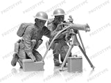 ISM Military Models 1/35 WWII British Vickers MG Crew (2) w/Machine Gun & Equipment Kit