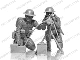 ISM Military Models 1/35 WWII British Vickers MG Crew (2) w/Machine Gun & Equipment Kit