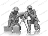 ISM Military Models 1/35 WWII British Vickers MG Crew (2) w/Machine Gun & Equipment Kit