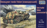 Unimodel Military 1/72 Hetzer WWII Commanders Tank Hunter w/Self-Propelled Gun