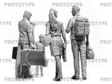 ICM Military 1/35 Chernobyl #5: Evacuation Diorama Set (5 figures w/luggage, house front, base, background) (New Tool) Kit