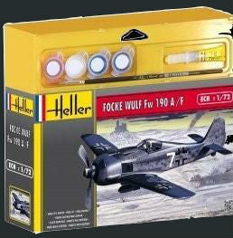 Heller Aircraft 1/72 Focke Wulf Fw190A/F Aircraft w/Paint & Glue Kit