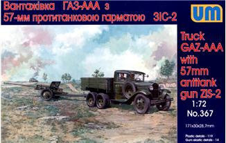 Unimodel Military 1/72 GAZ-AAA Military Truck w/Zis2 57mm Anti-Tank Gun Kit