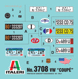 Italeri Model Cars 1/24 VW Volkswagen Beetle Coupe Kit