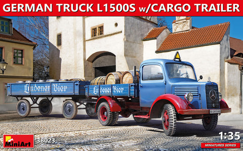 MiniArt Military 1/35 German L1500S Truck w/Cargo Trailer Kit