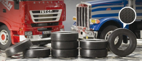 Italeri Model Cars 1/24 Rubber Truck Tires (8) Kit
