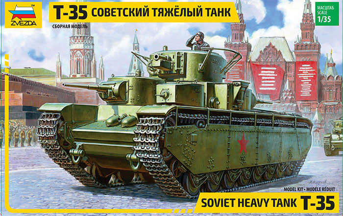 Zvezda Military 1/35 Soviet T35 Heavy Tank Kit